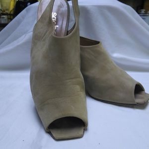 Sascha London Slingback Tan Fine Suede